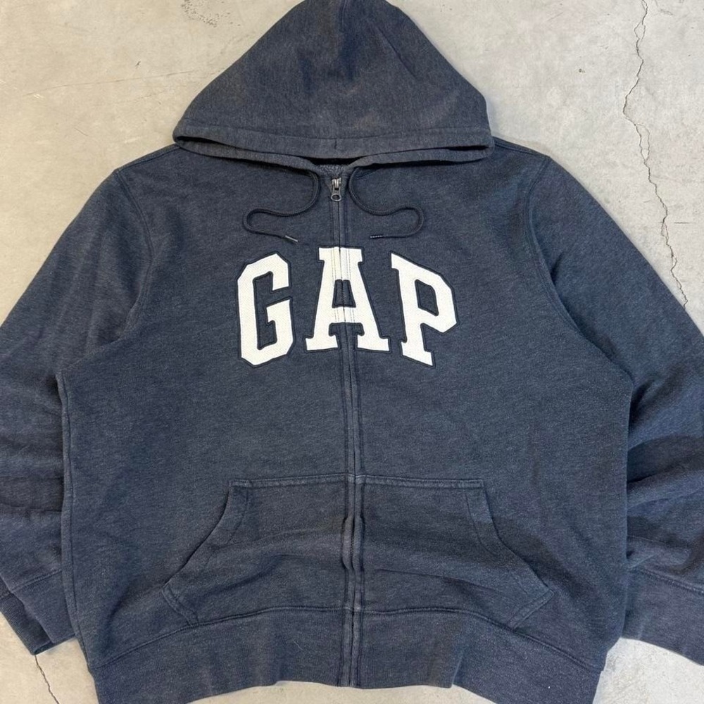 2000s y2k‎ gap spellout zip up hoodie sweatshirt
